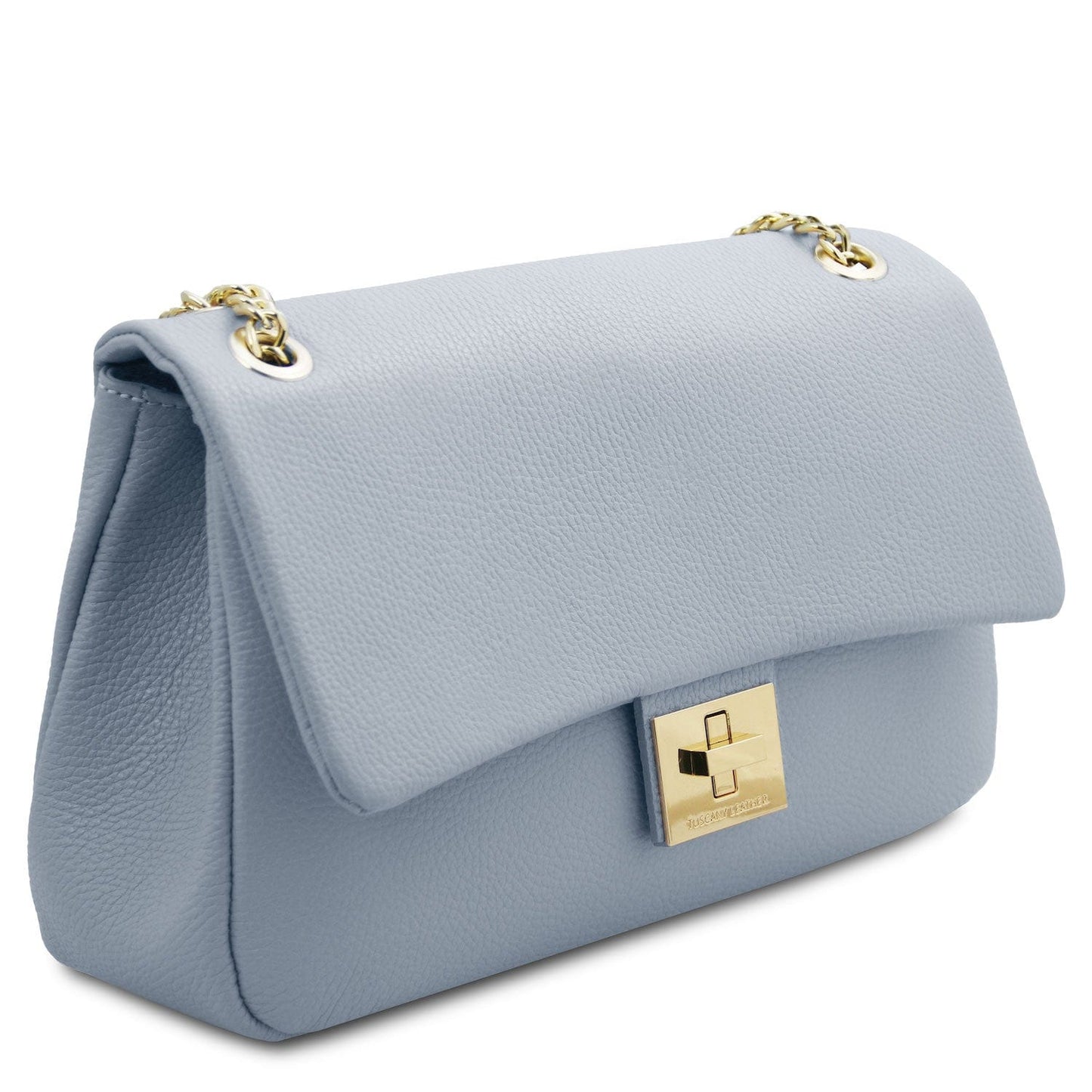 Leather handbags Elettra - Soft leather shoulder bag with chain strap | TL142353 San Rocco Italia