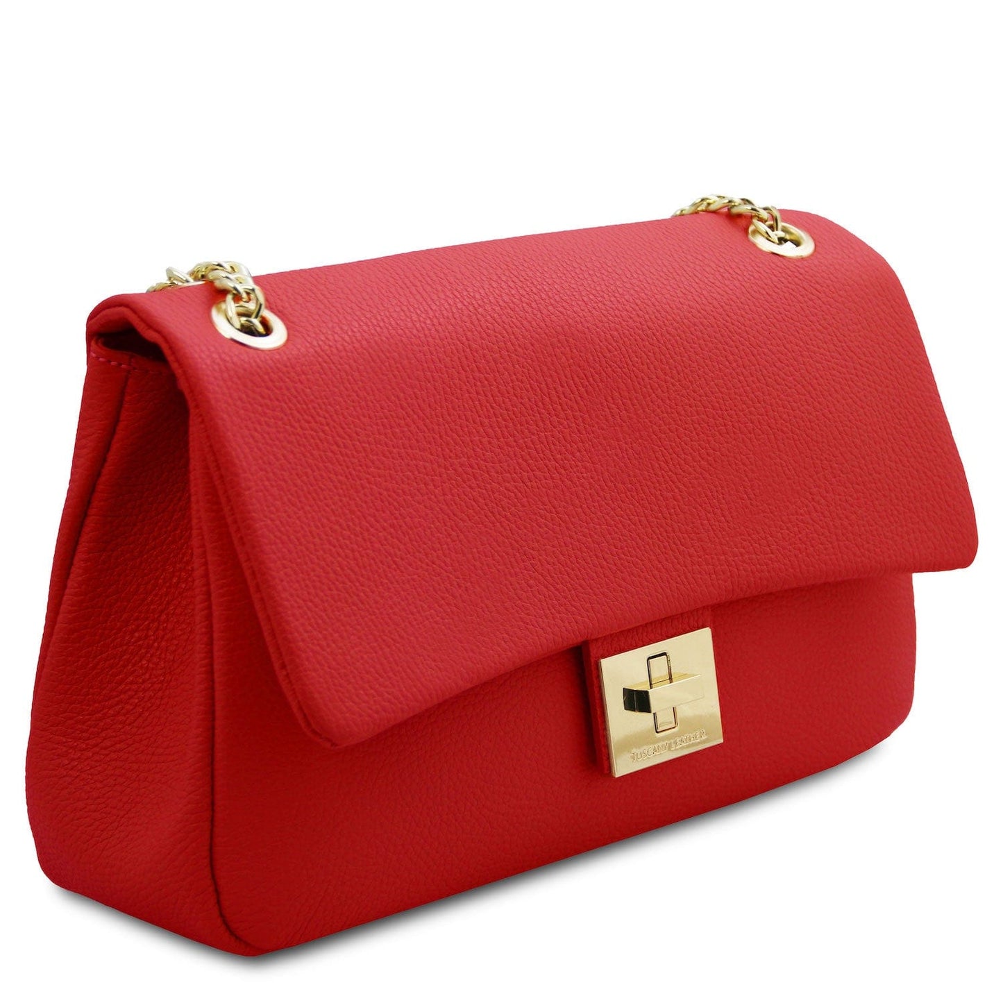 Leather handbags Elettra - Soft leather shoulder bag with chain strap | TL142353 San Rocco Italia