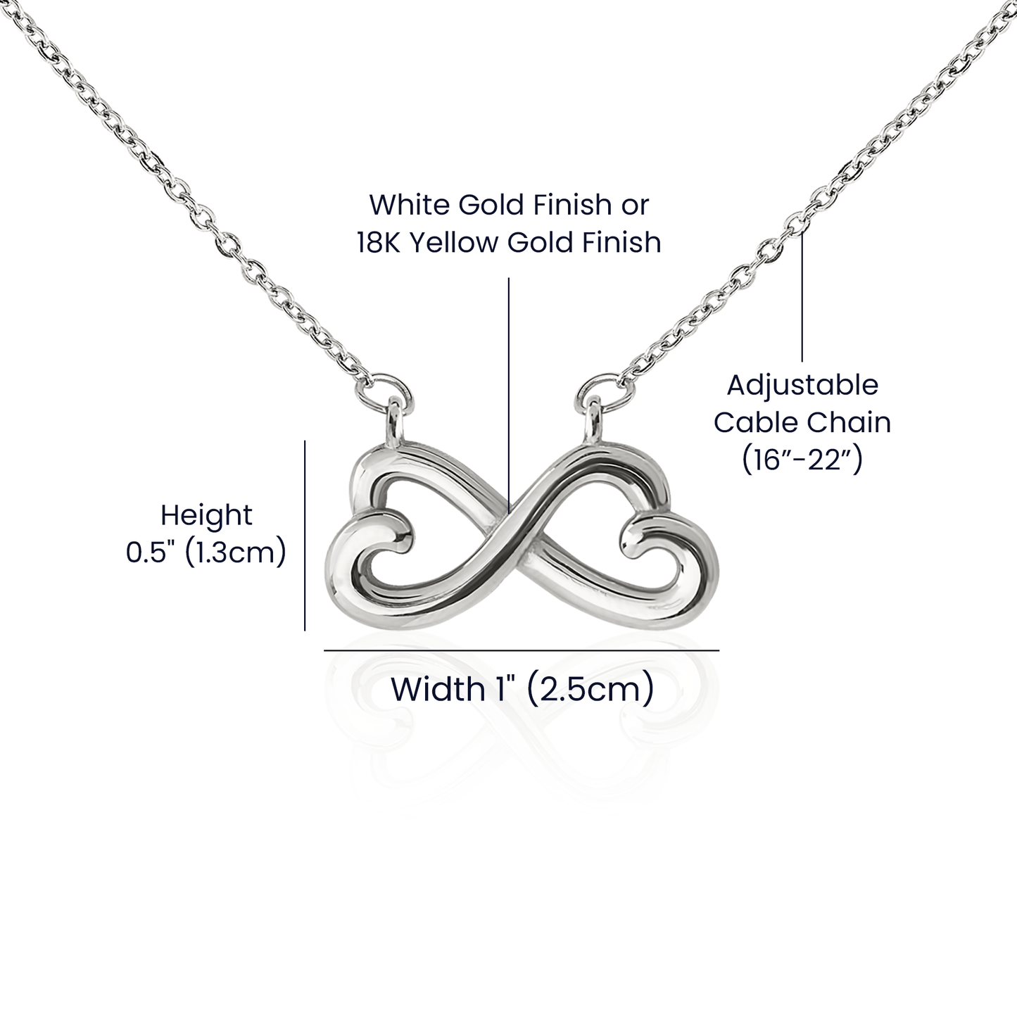 Endless Love Infinity Heart Necklace - Premium Jewelry - Shop now at San Rocco Italia