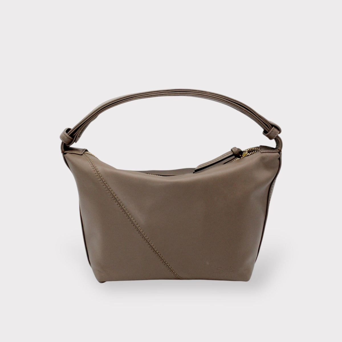 Handbag & Wallet Accessoires Evy - Genuine Leather Pouch Shoulder Bag - Taupe San Rocco Italia