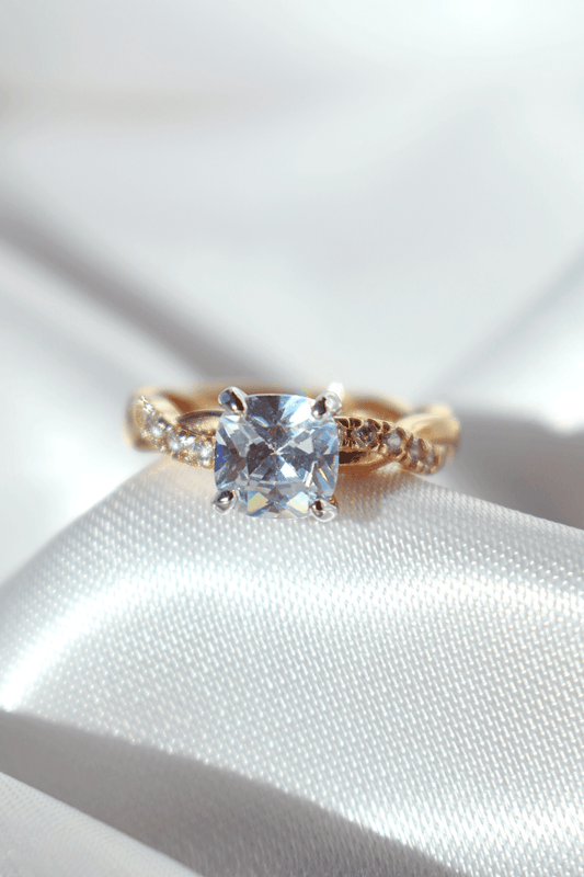 Rings Fairytale 18K Rose Gold Plated Solitaire Ring San Rocco Italia