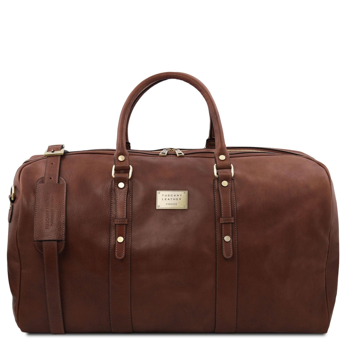 Leather Travel bags Brown Francoforte - Exclusive Leather Weekender Travel Bag | TL142338 San Rocco Italia