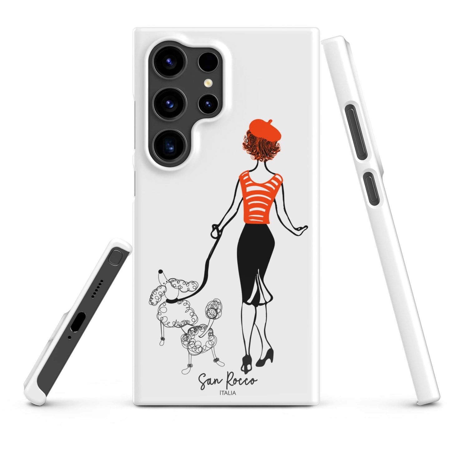 Glossy / Samsung Galaxy S24 Ultra Girl with French Poodle Snap case for Samsung® San Rocco Italia
