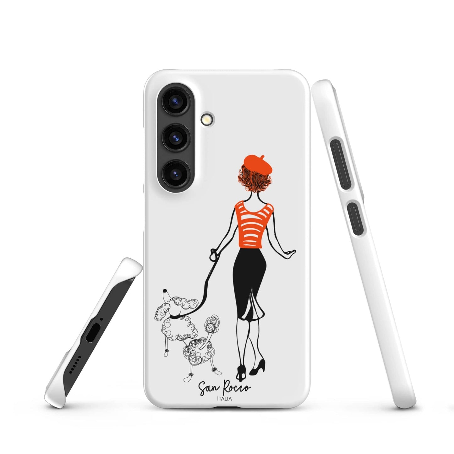 Matte / Samsung Galaxy S24 Girl with French Poodle Snap case for Samsung® San Rocco Italia
