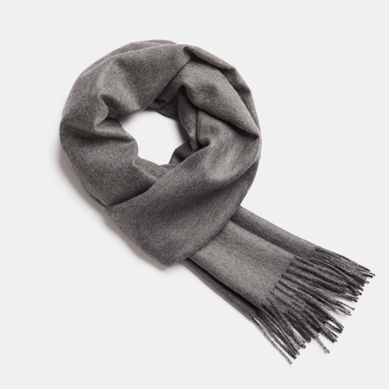Scarves Hunter Green / Gray Herringbone Baby Alpaca Wool Scarf from Peru San Rocco Italia