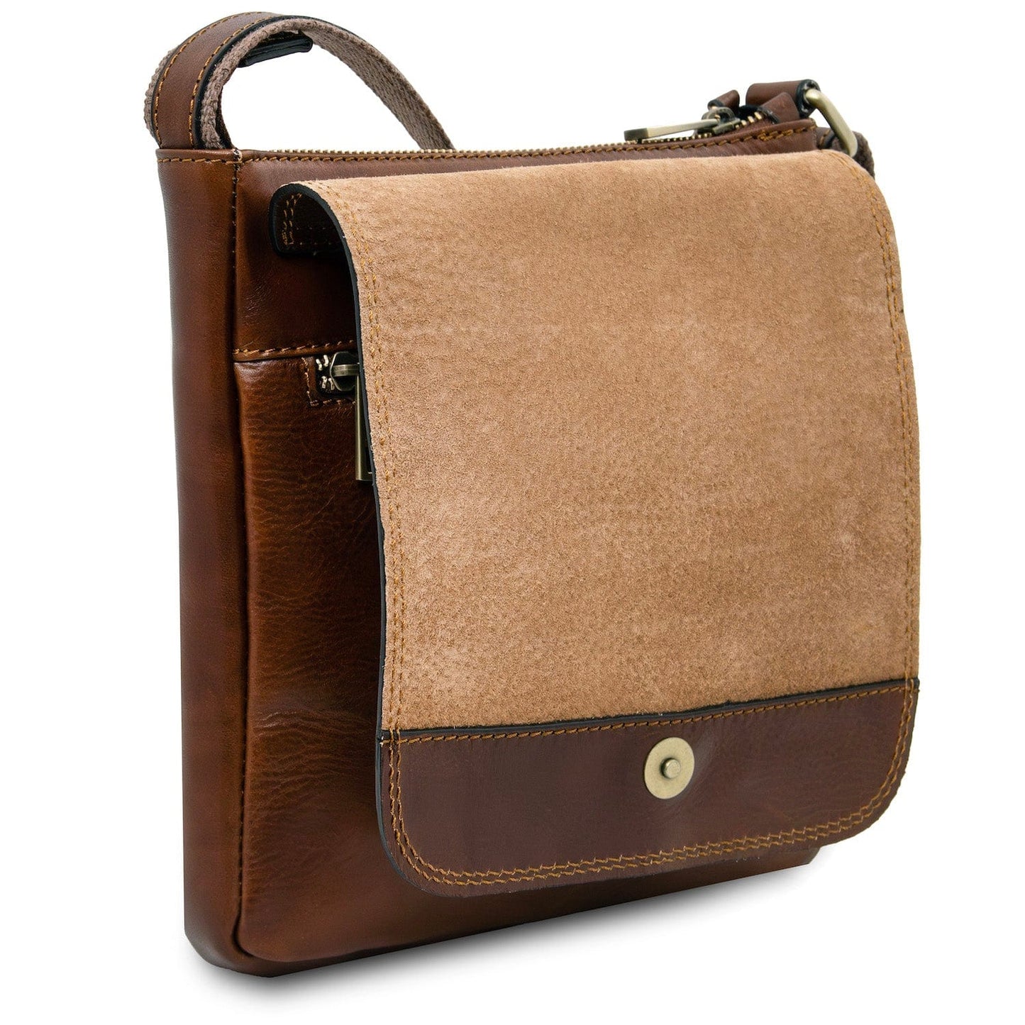 Leather bags for men Jimmy - Leather crossbody bag for men with front pocket | TL141407 San Rocco Italia