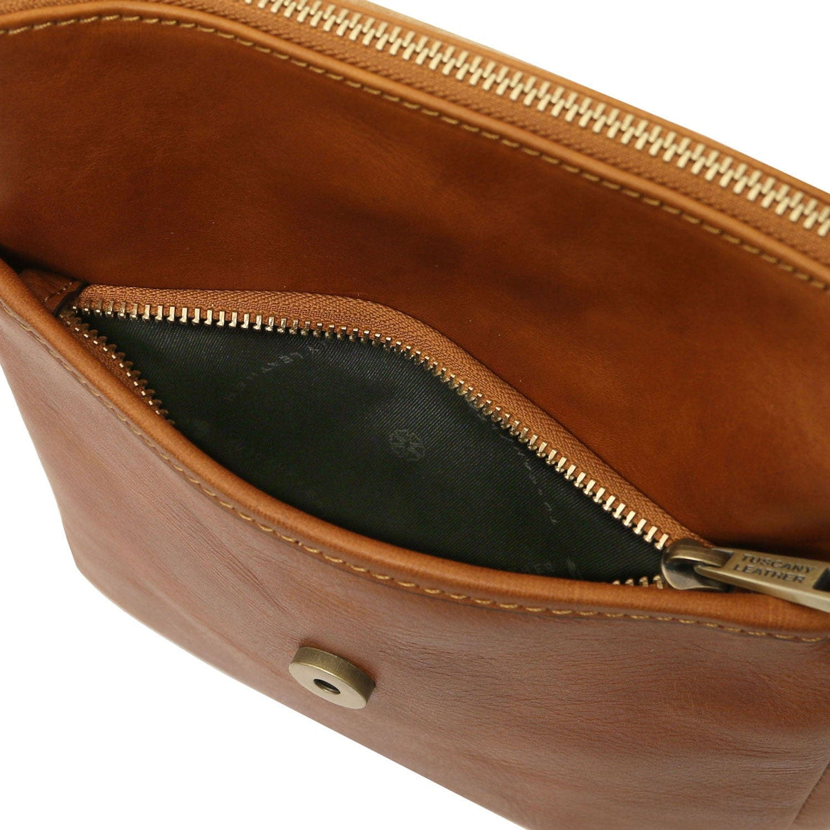 Sacs homme en cuir John - Sac bandoulière homme en cuir mat avec zip avant | TL141408 San Rocco Italia