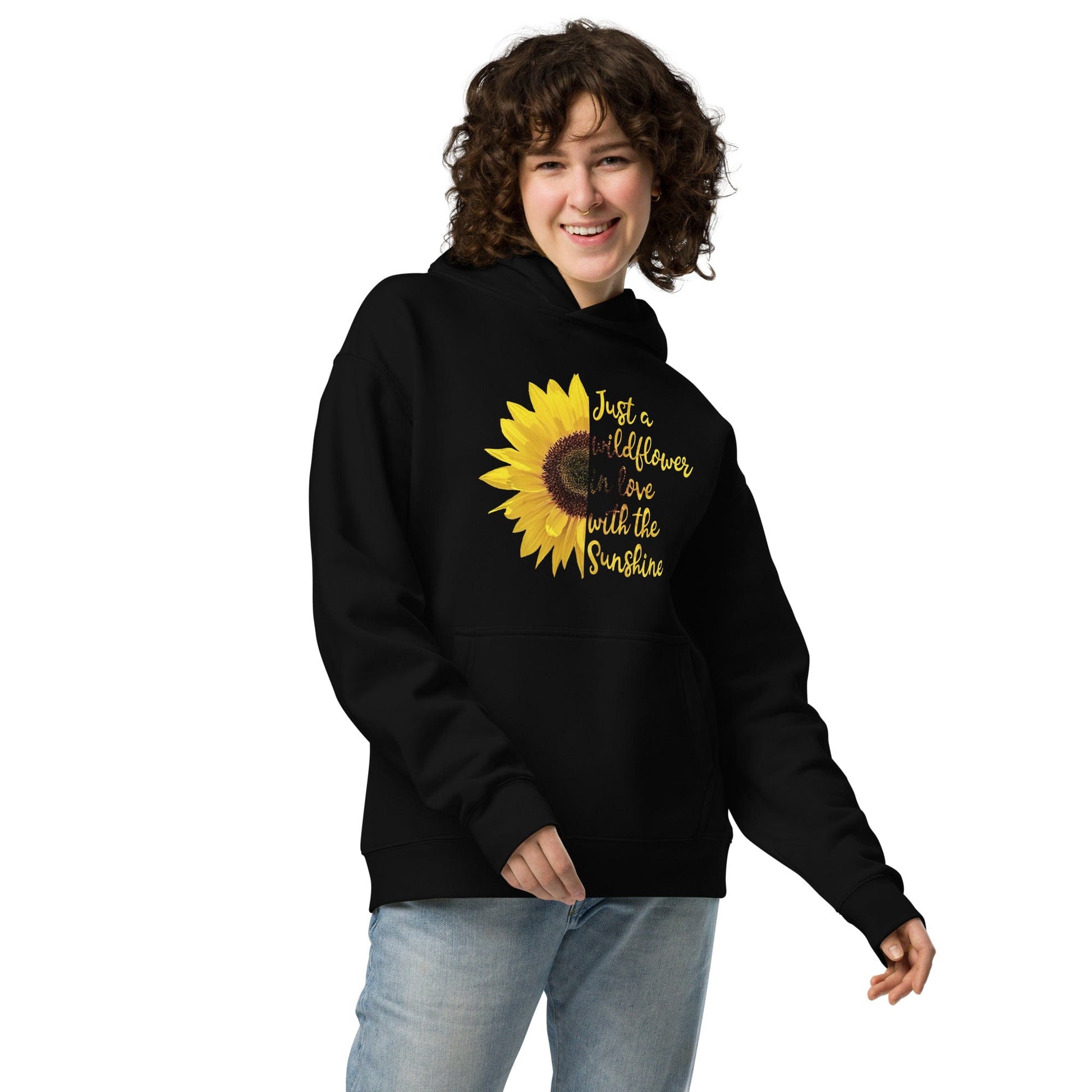 Unisex Oversized Hoodie | AS Colour 5161 Black / S Just a Wildflower in Love with the Sunshine Unisex Oversized Hoodie San Rocco Italia