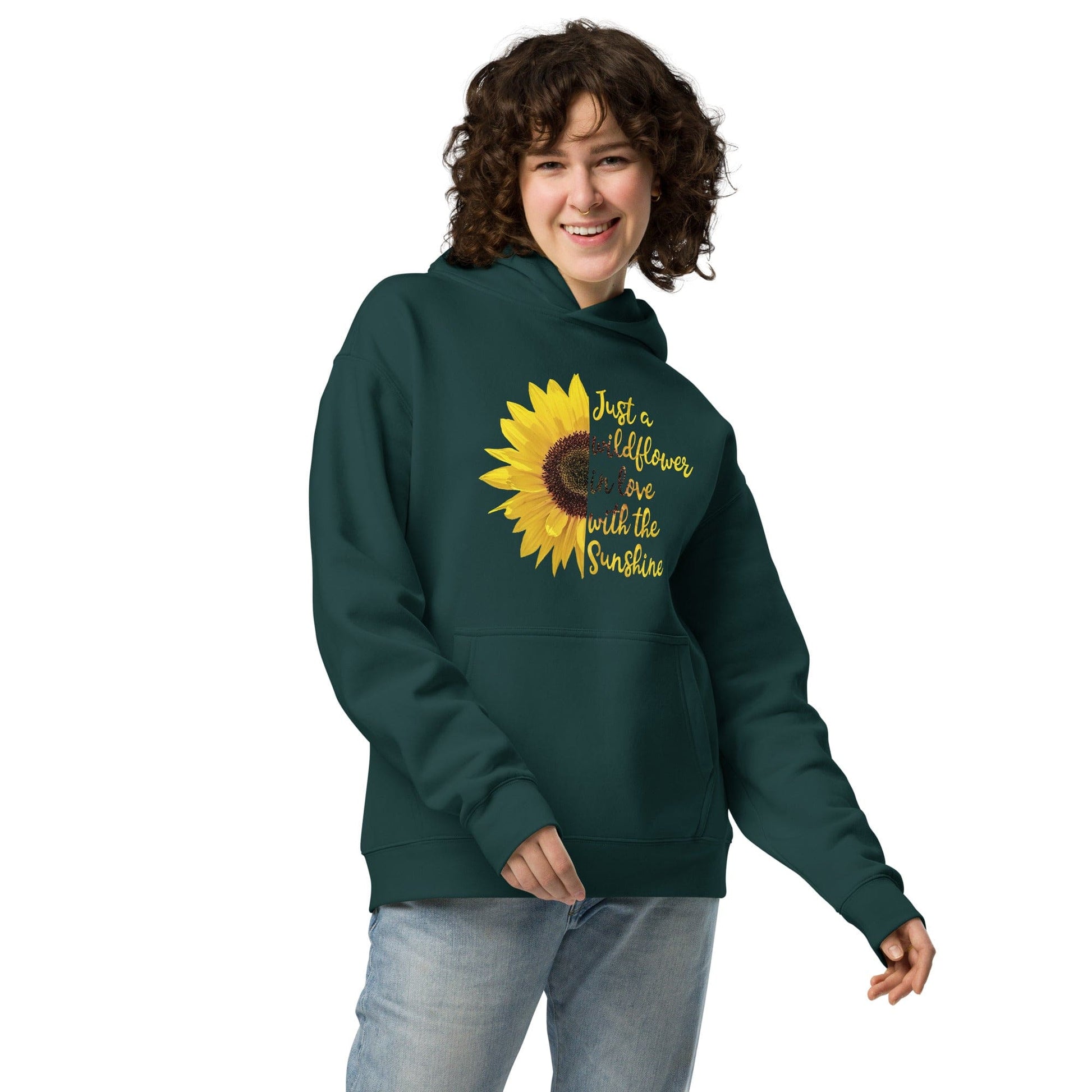Unisex Oversized Hoodie | AS Colour 5161 Pine Green / S Just a Wildflower in Love with the Sunshine Unisex Oversized Hoodie San Rocco Italia