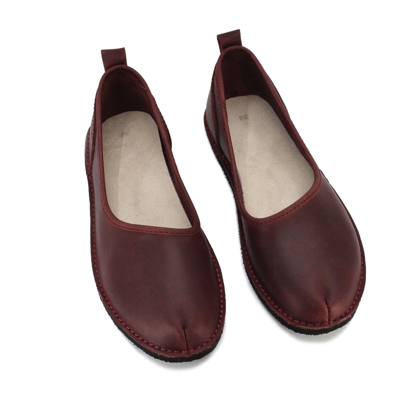 Flats Kuutsid Leather Flats - Burgundy San Rocco Italia