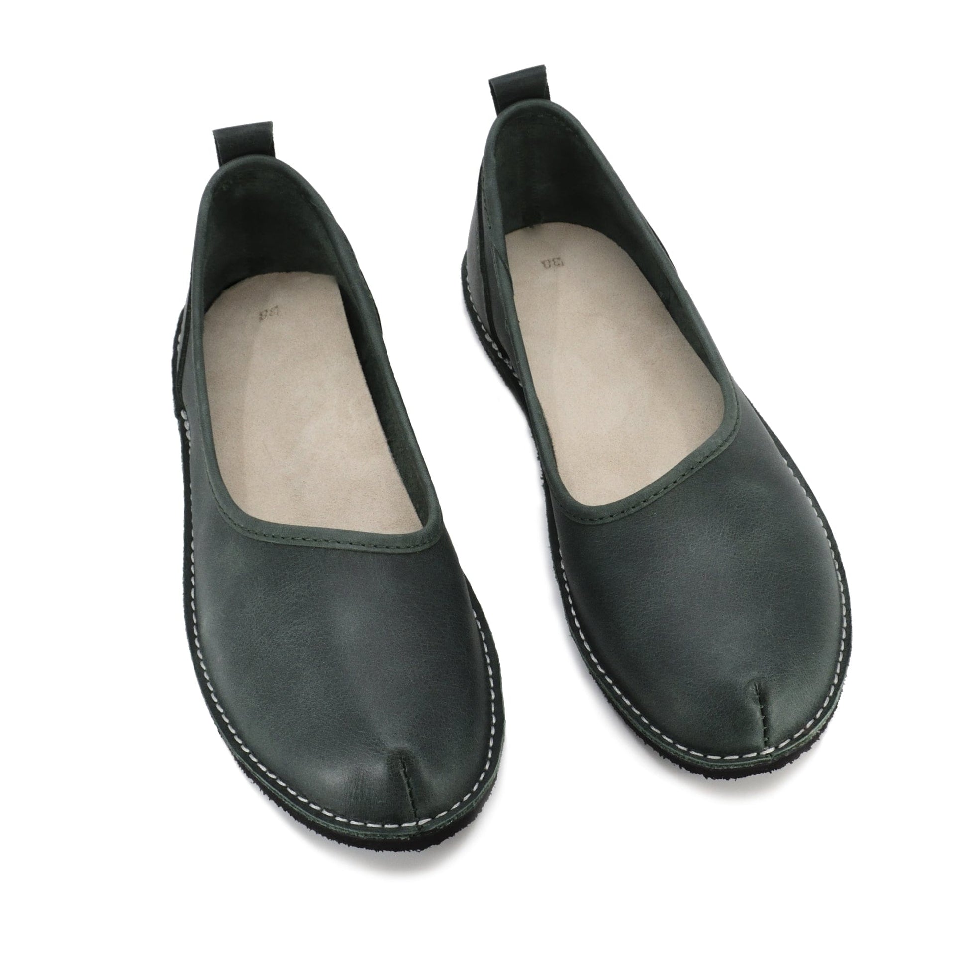 Flats Kuutsid Leather Flats - Dark Green San Rocco Italia