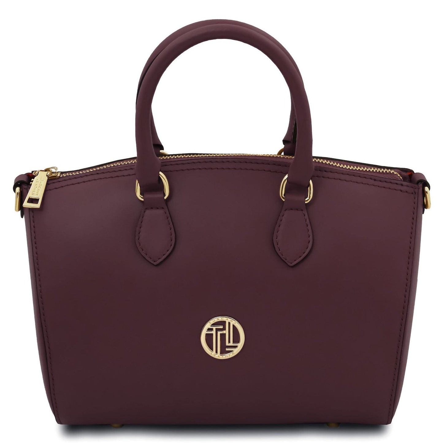 Leather handbags Bordeaux Layla - Leather small duffle handbag | TL142399 San Rocco Italia