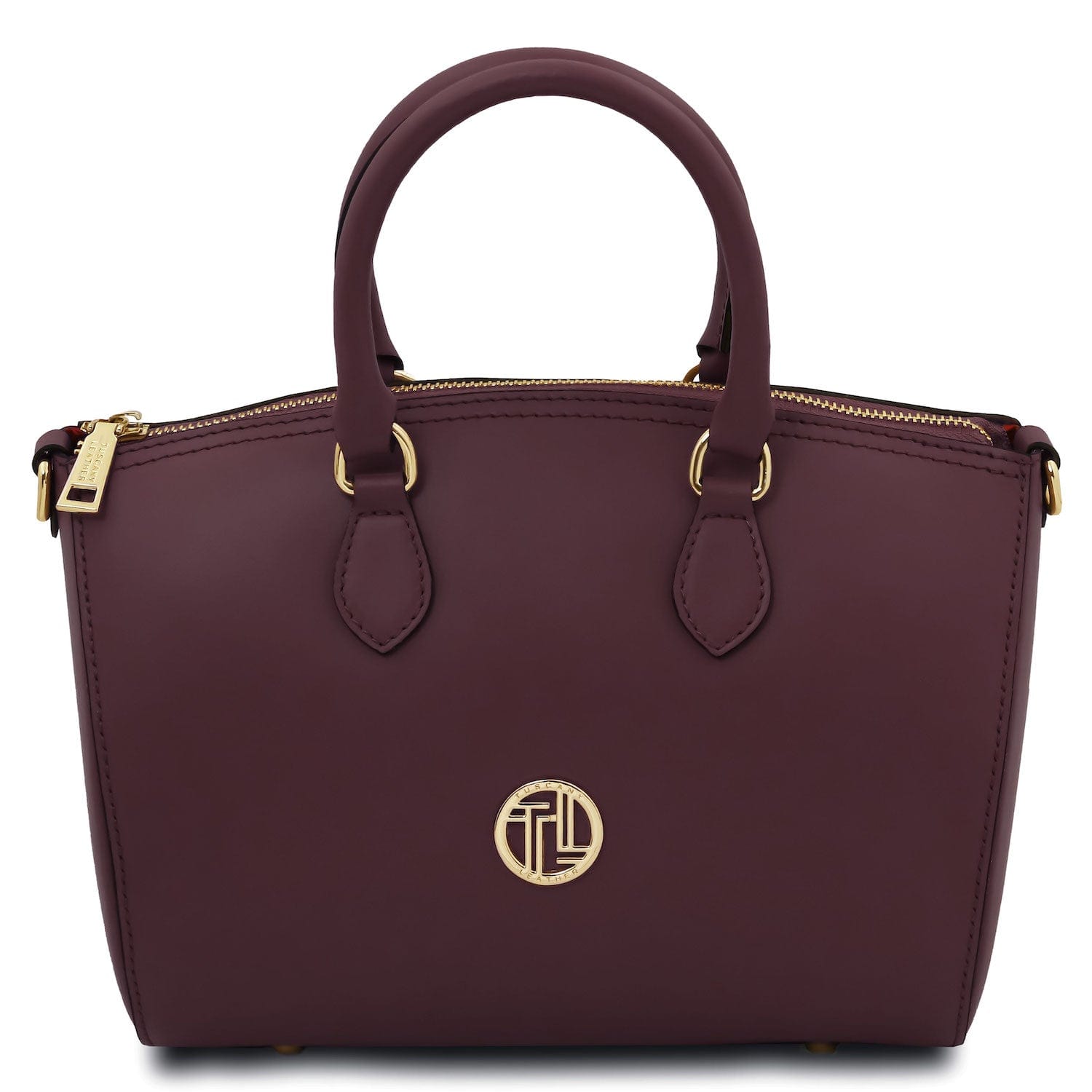 Leather handbags Bordeaux Layla - Leather small duffle handbag | TL142399 San Rocco Italia