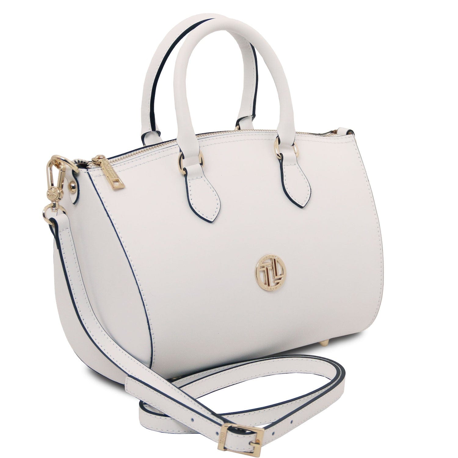 Leather handbags Layla - Leather small duffle handbag | TL142399 San Rocco Italia