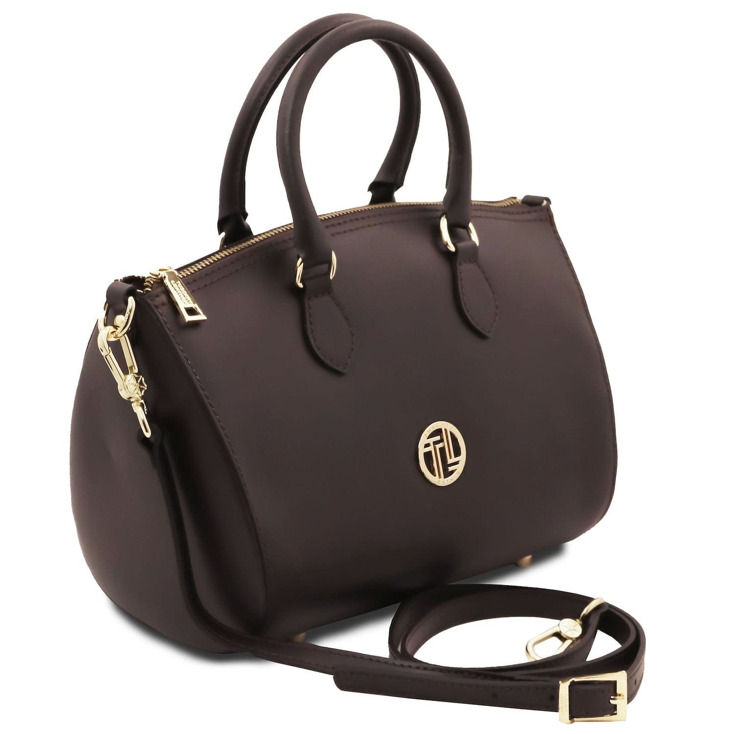 Leather handbags Layla - Leather small duffle handbag | TL142399 San Rocco Italia