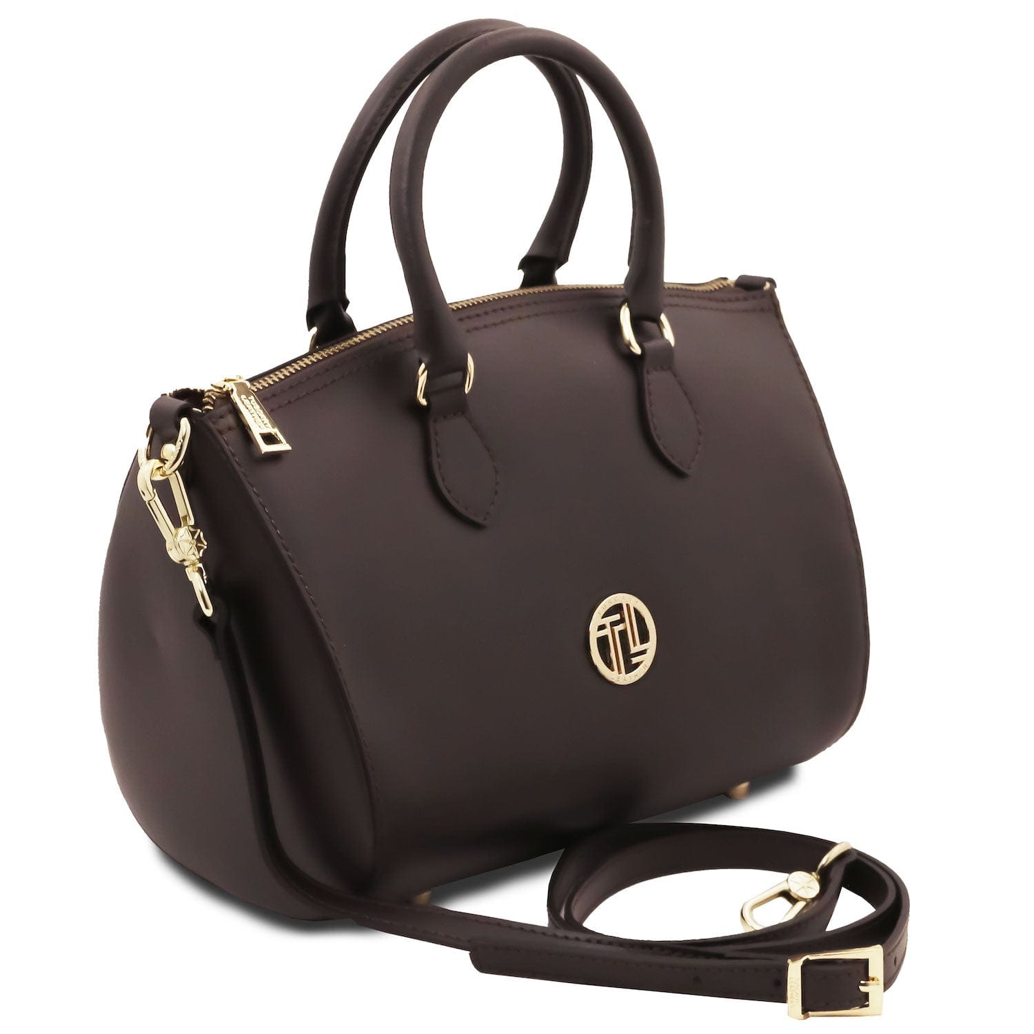 Leather handbags Layla - Leather small duffle handbag | TL142399 San Rocco Italia