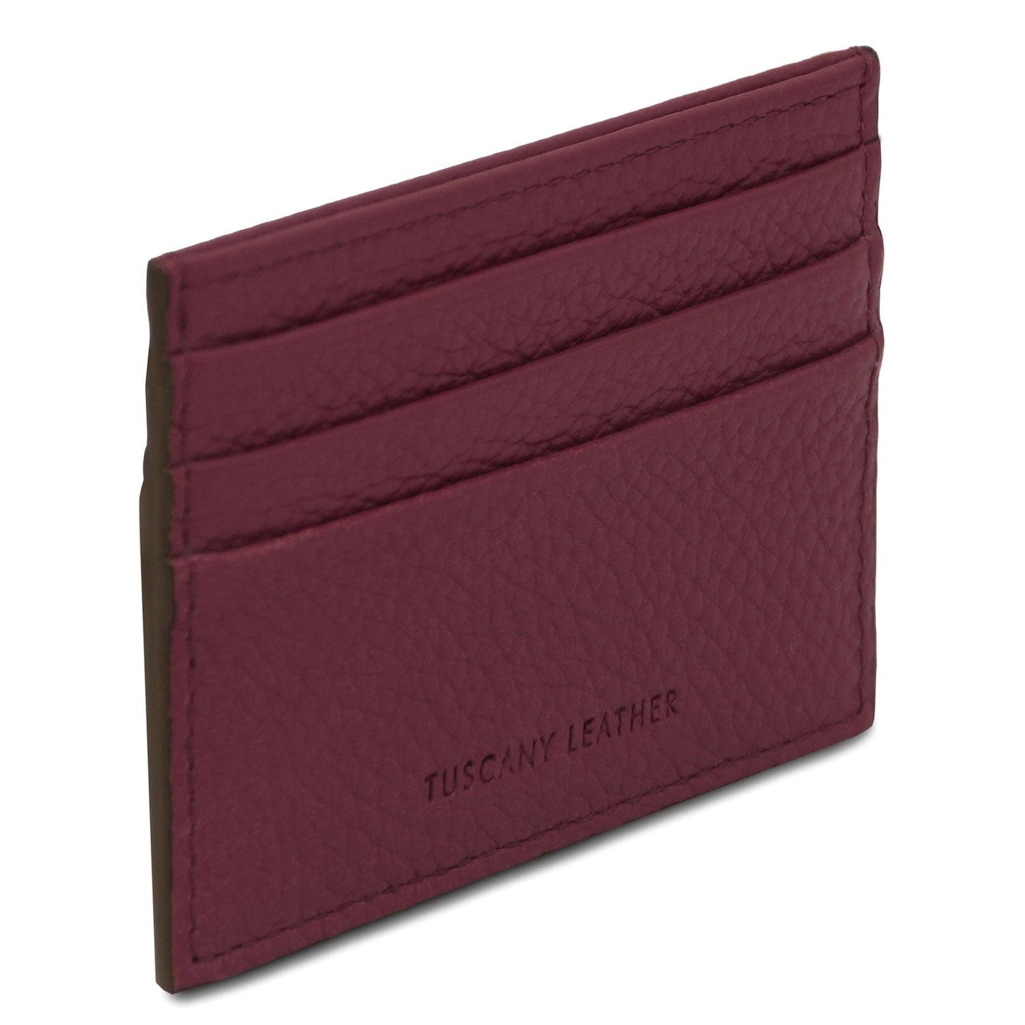 Men leather accessories Leather card holder - 6 cards, pebbled leather | TL142472 San Rocco Italia
