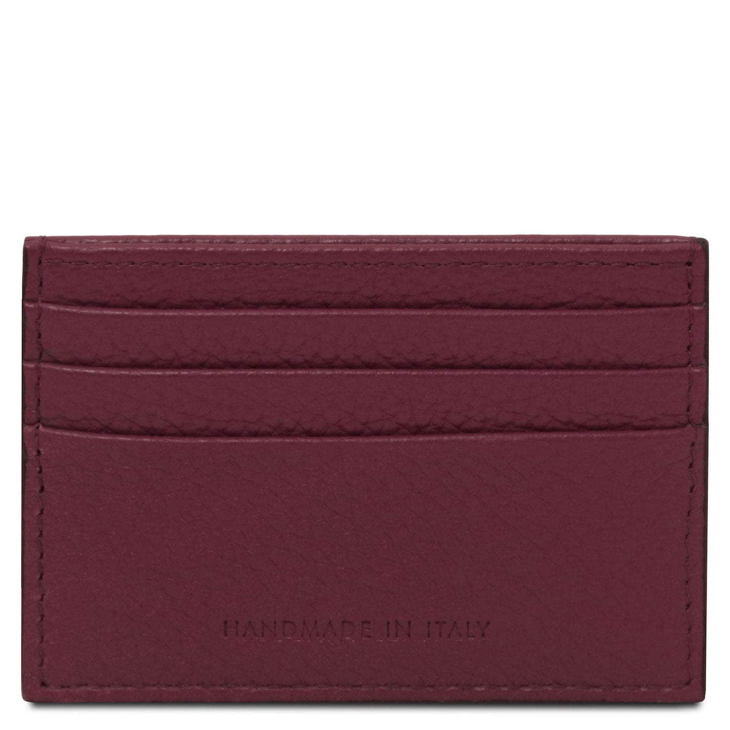 Men leather accessories Leather card holder - 6 cards, pebbled leather | TL142472 San Rocco Italia