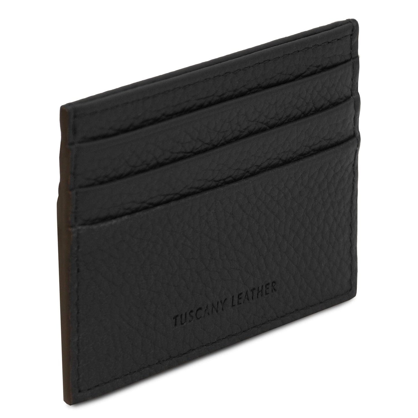 Men leather accessories Leather card holder - 6 cards, pebbled leather | TL142472 San Rocco Italia