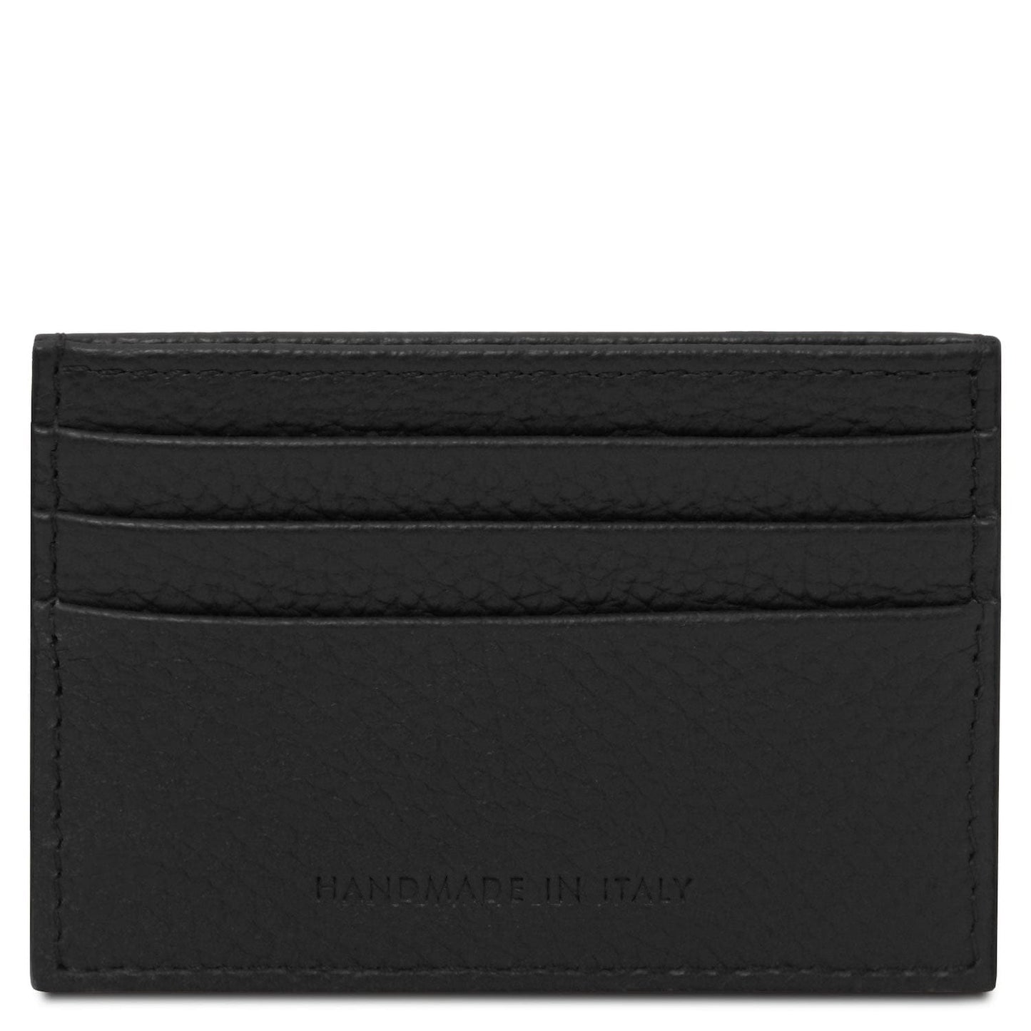 Men leather accessories Leather card holder - 6 cards, pebbled leather | TL142472 San Rocco Italia