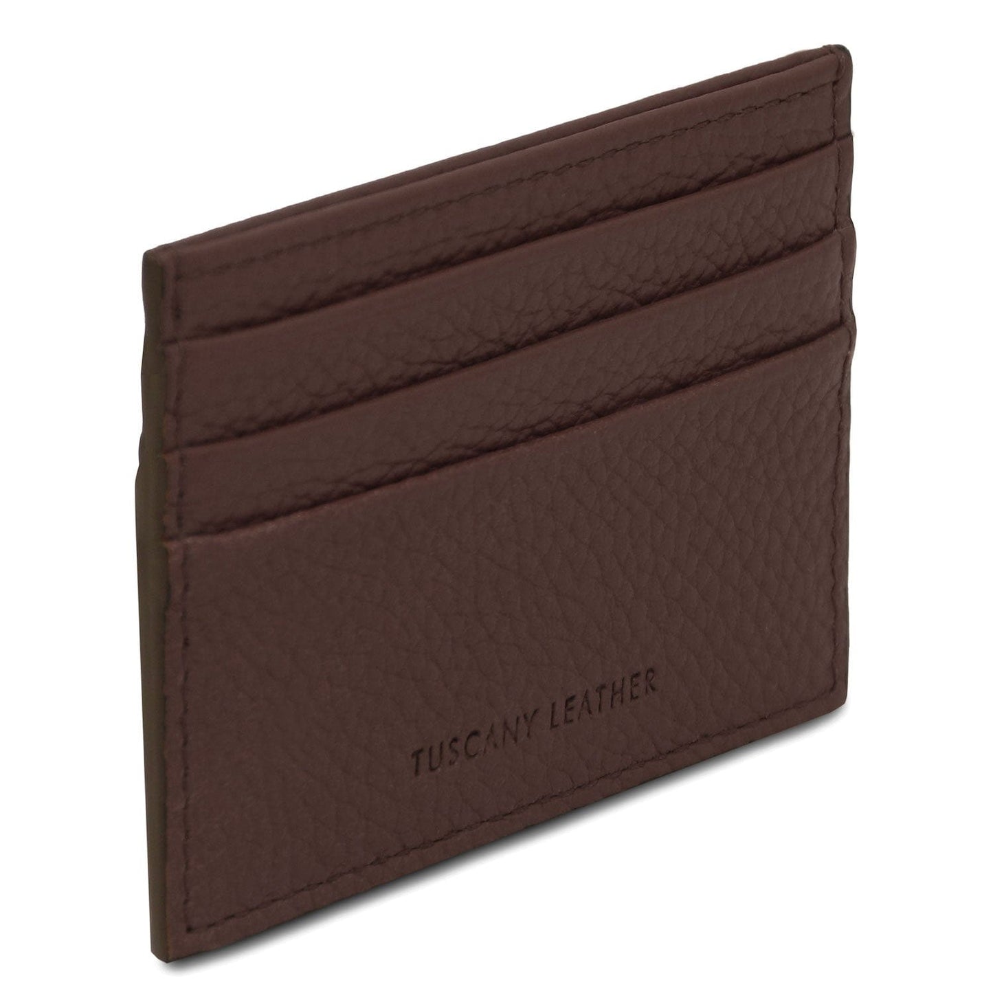 Men leather accessories Leather card holder - 6 cards, pebbled leather | TL142472 San Rocco Italia