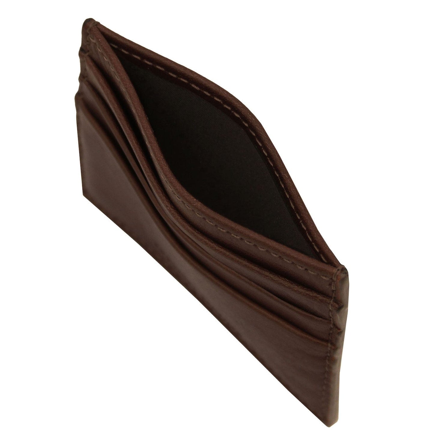 Leather card holder - 6 cards, smooth full-grain leather | TL142471