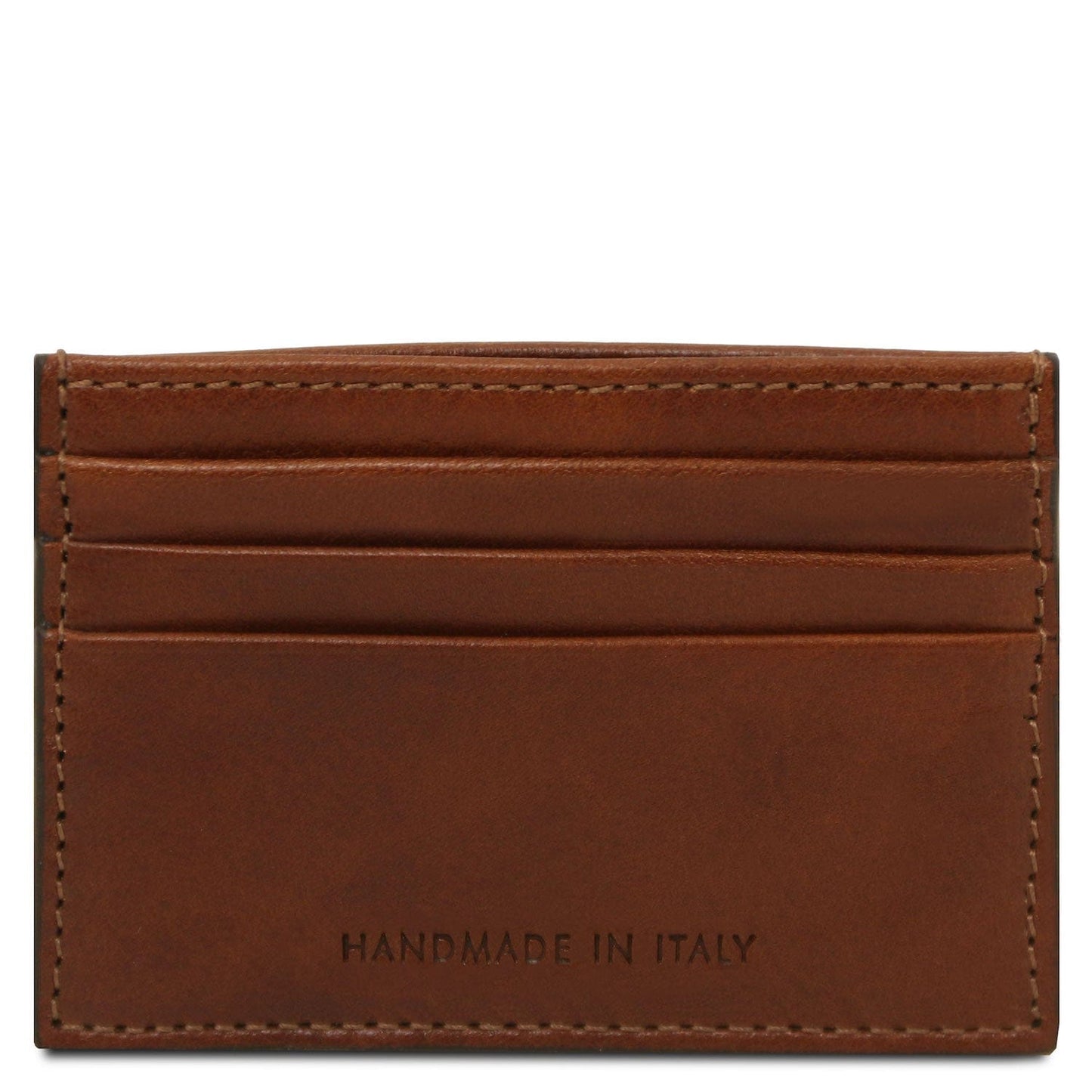 Leather card holder - 6 cards, smooth full-grain leather | TL142471
