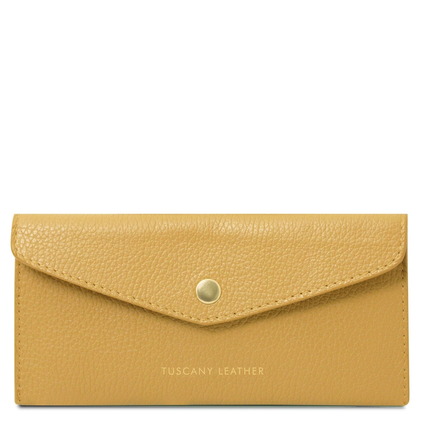 Leather wallets for women Pastel yellow Leather envelope wallet | TL142322 San Rocco Italia