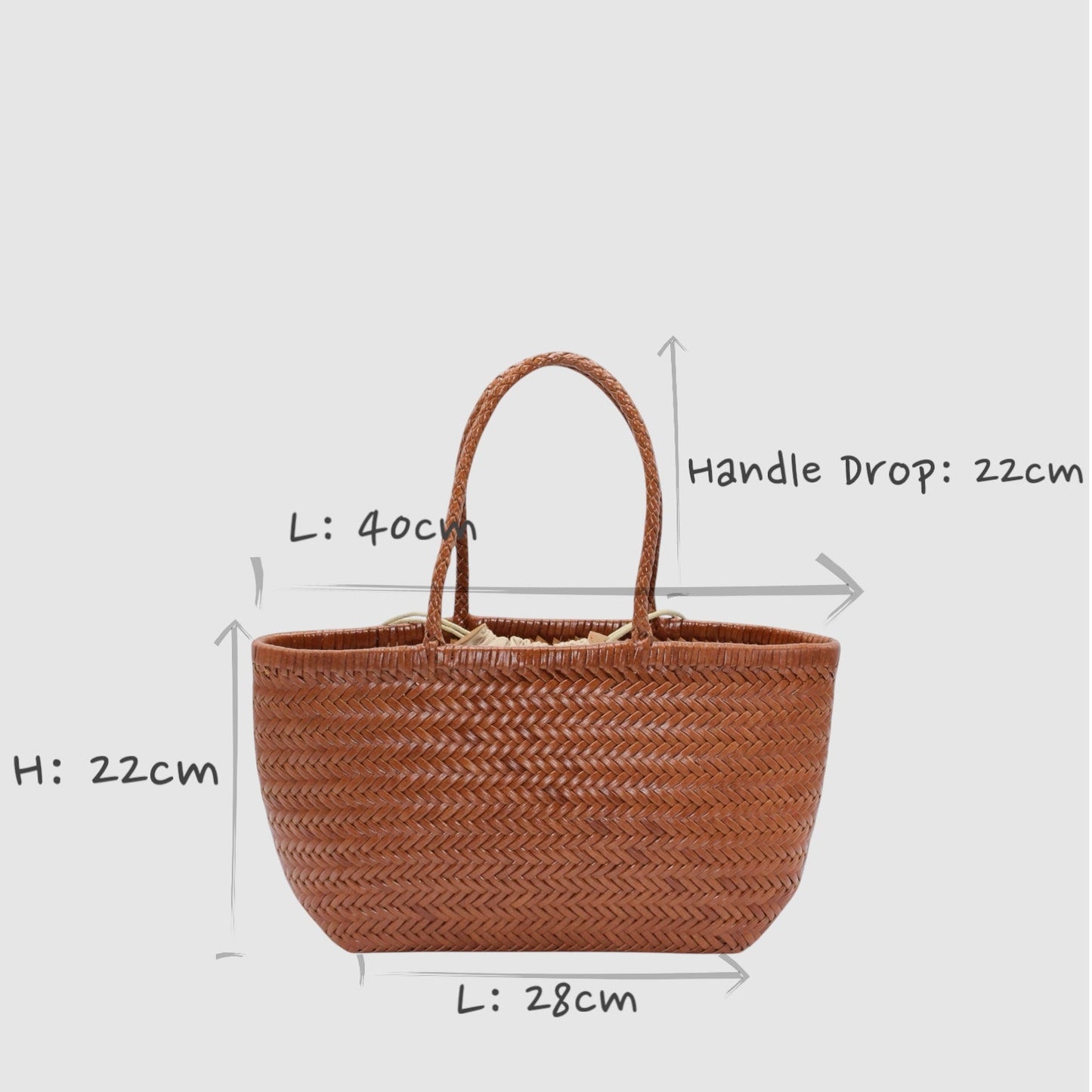 Handbag & Wallet Accessories Lou - Genuine Leather Tote Bag Caramel Colour San Rocco Italia