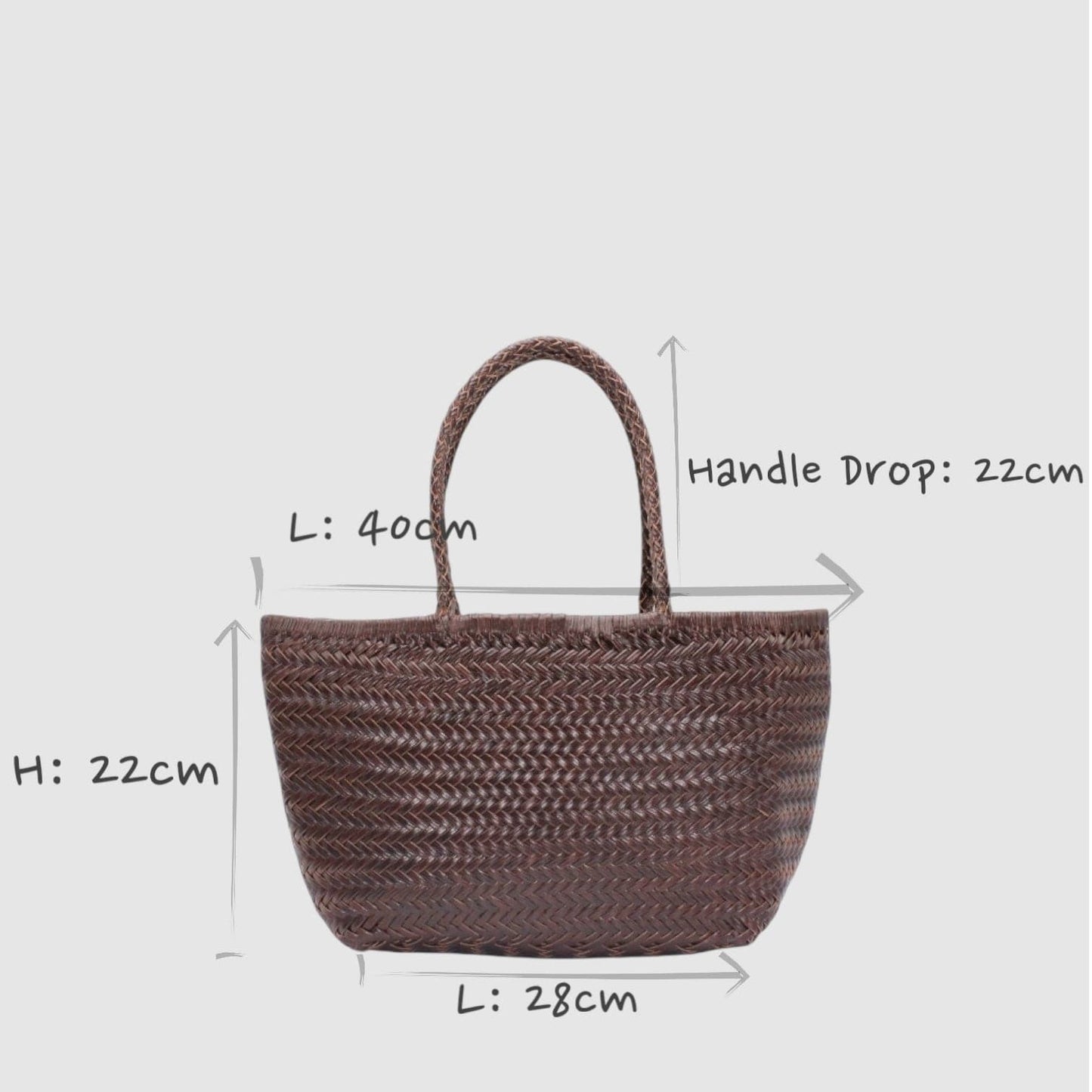 Handbag & Wallet Accessories Lou - Genuine Leather Tote Bag Coffee Colour San Rocco Italia