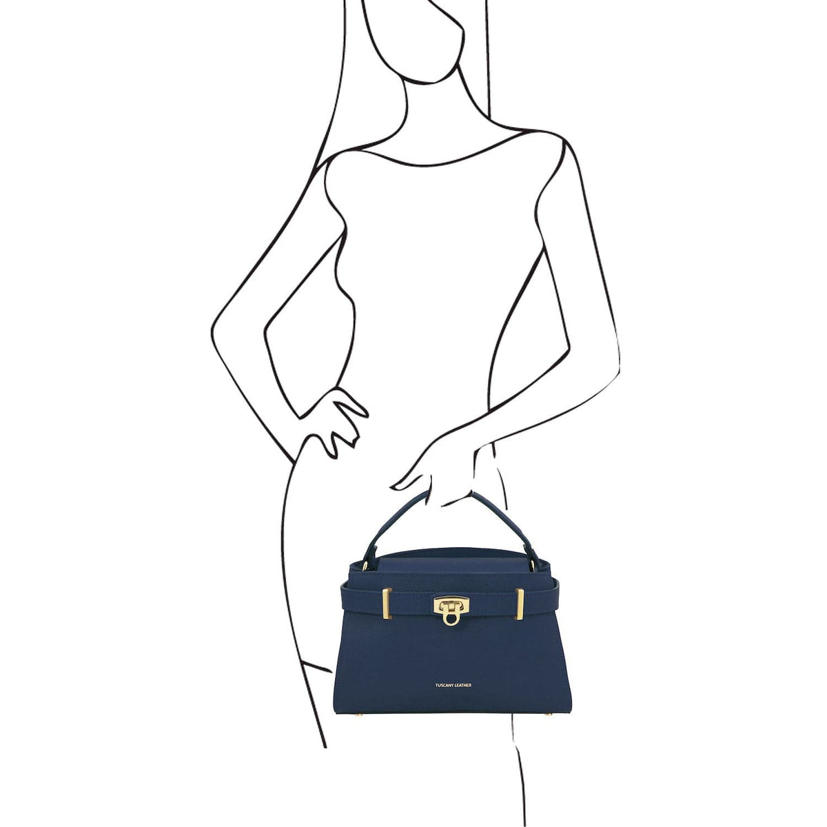 Leather handbags Maisy - Leather top handle bag - Medium size | TL142455 San Rocco Italia