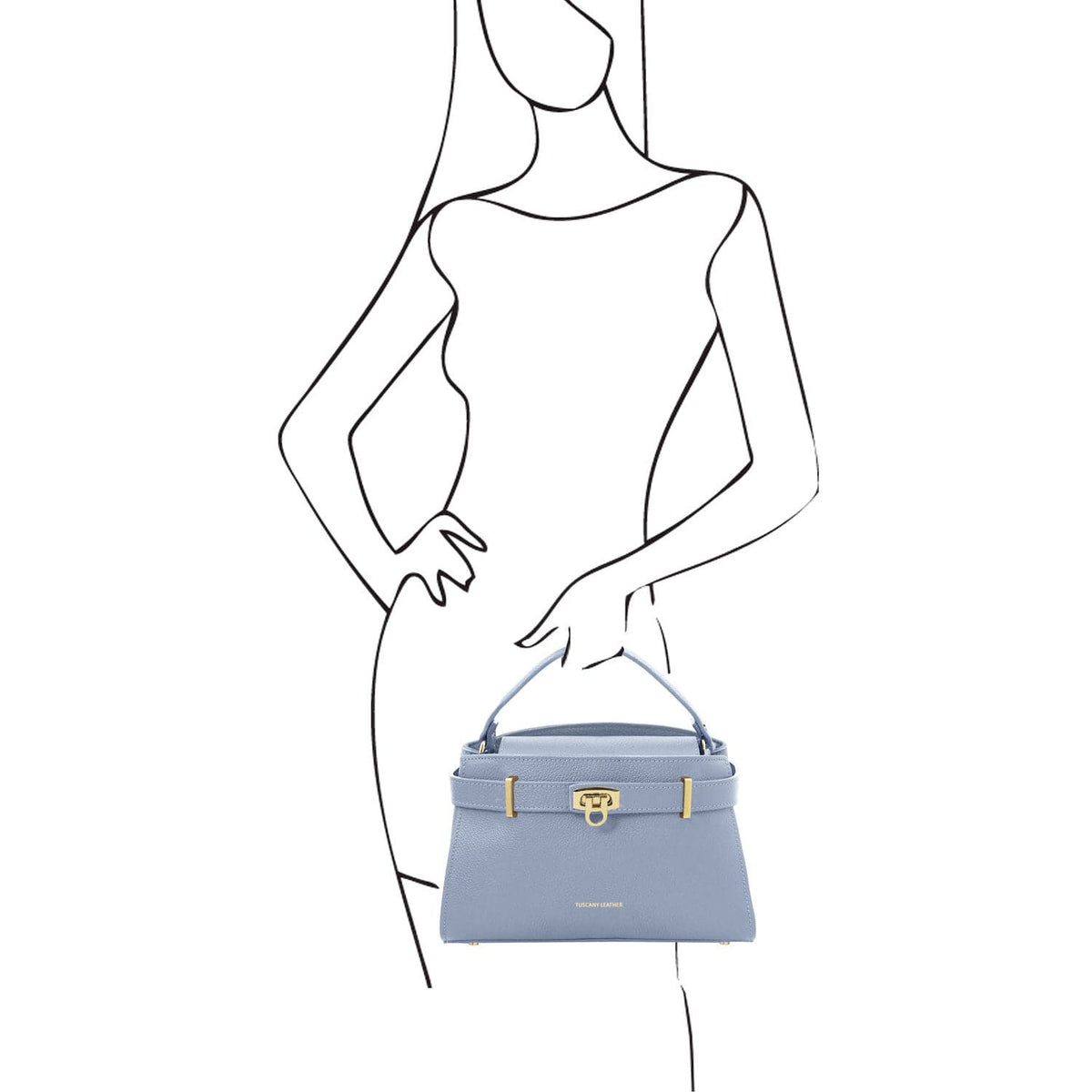 Leather handbags Maisy - Leather top handle bag - Medium size | TL142455 San Rocco Italia