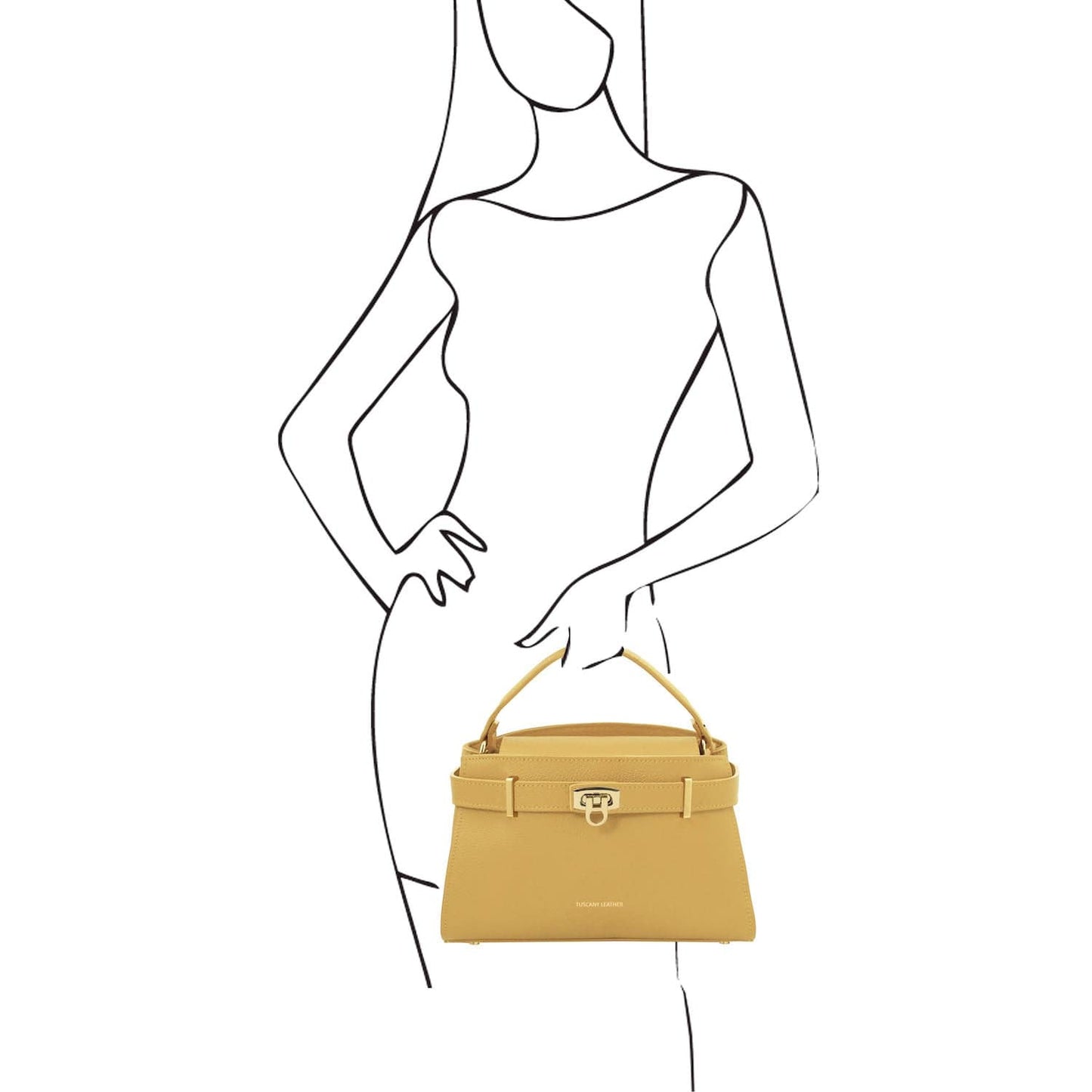 Leather handbags Maisy - Leather top handle bag - Medium size | TL142455 San Rocco Italia