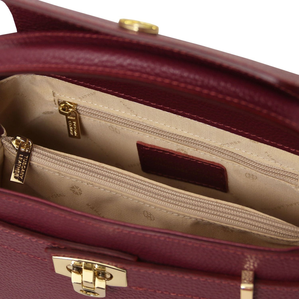 Leather handbags Maisy - Leather top handle bag - Medium size | TL142455 San Rocco Italia