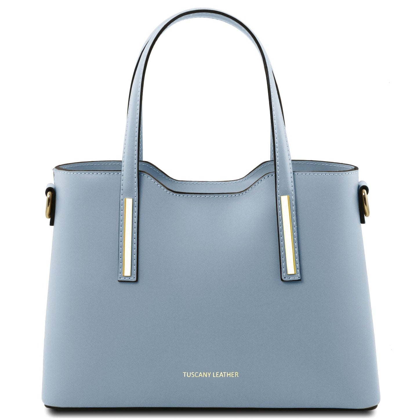 Leather handbags Light Blue Olimpia - Italian leather tote - Small size | TL141521 San Rocco Italia