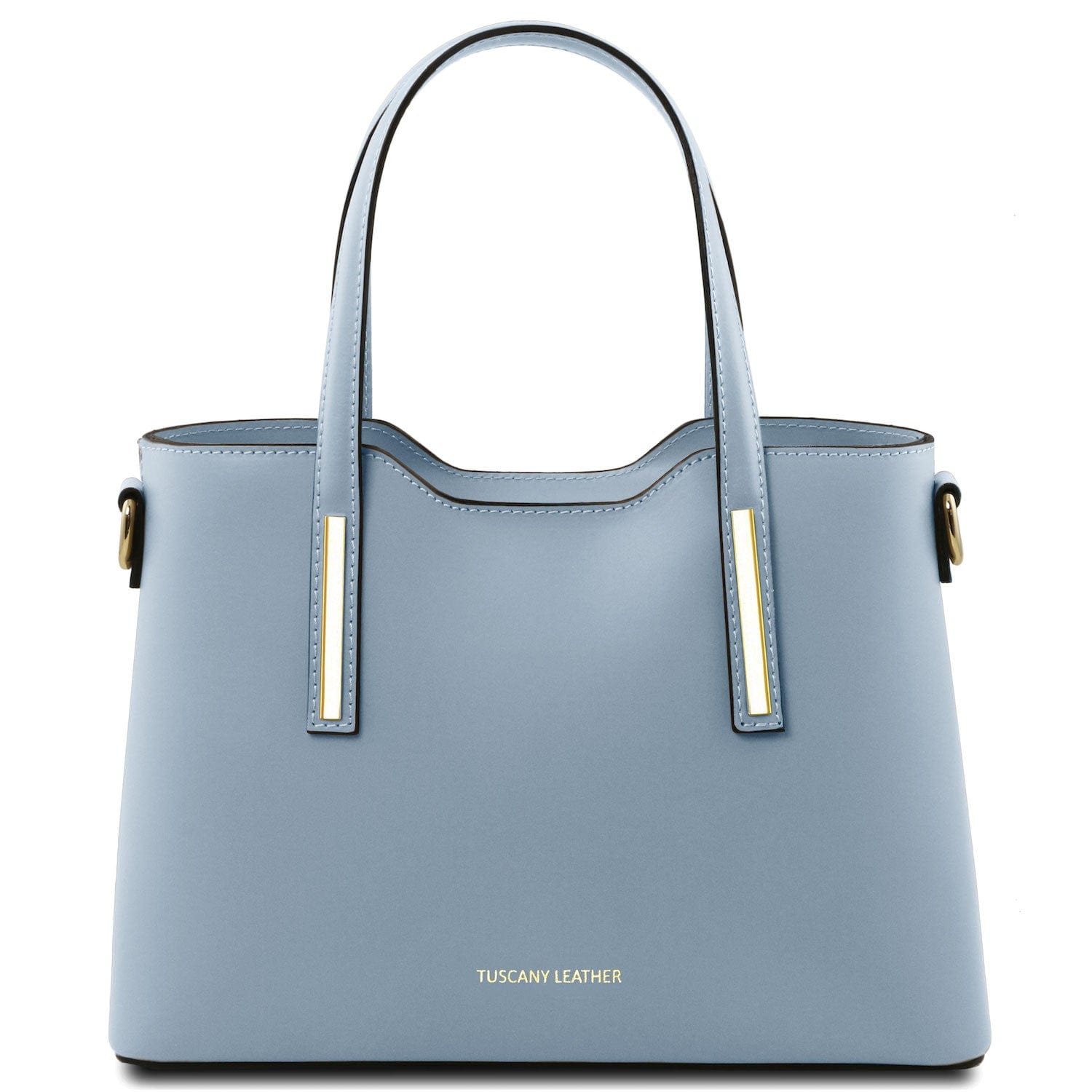 Leather handbags Light Blue Olimpia - Italian leather tote - Small size | TL141521 San Rocco Italia