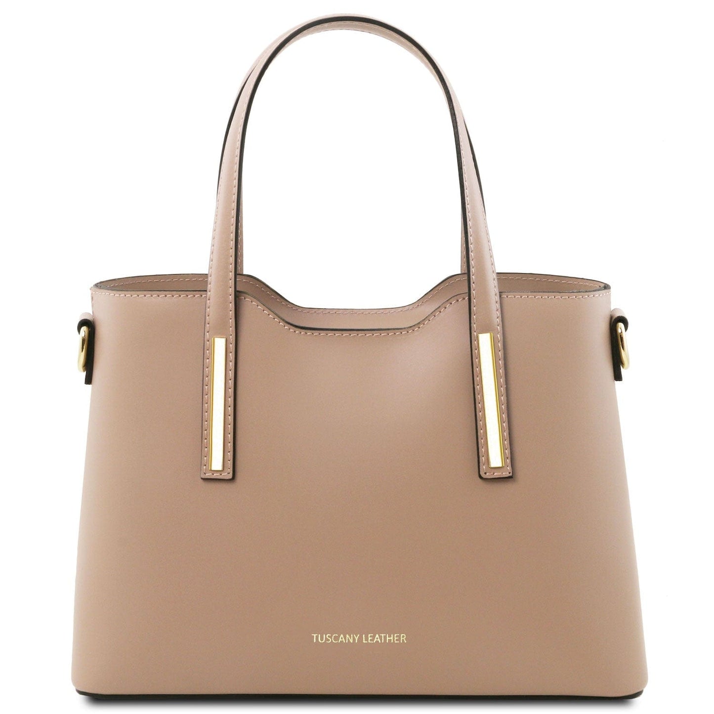 Leather handbags Light Taupe Olimpia - Italian leather tote - Small size | TL141521 San Rocco Italia