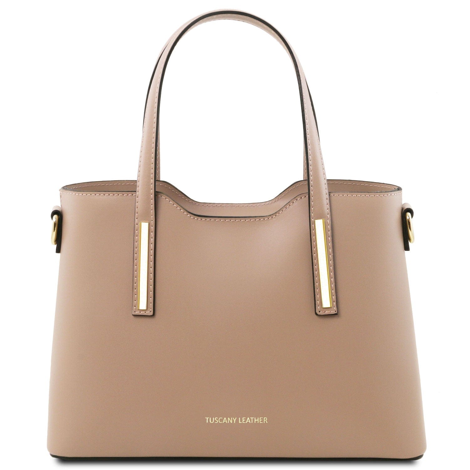 Leather handbags Light Taupe Olimpia - Italian leather tote - Small size | TL141521 San Rocco Italia