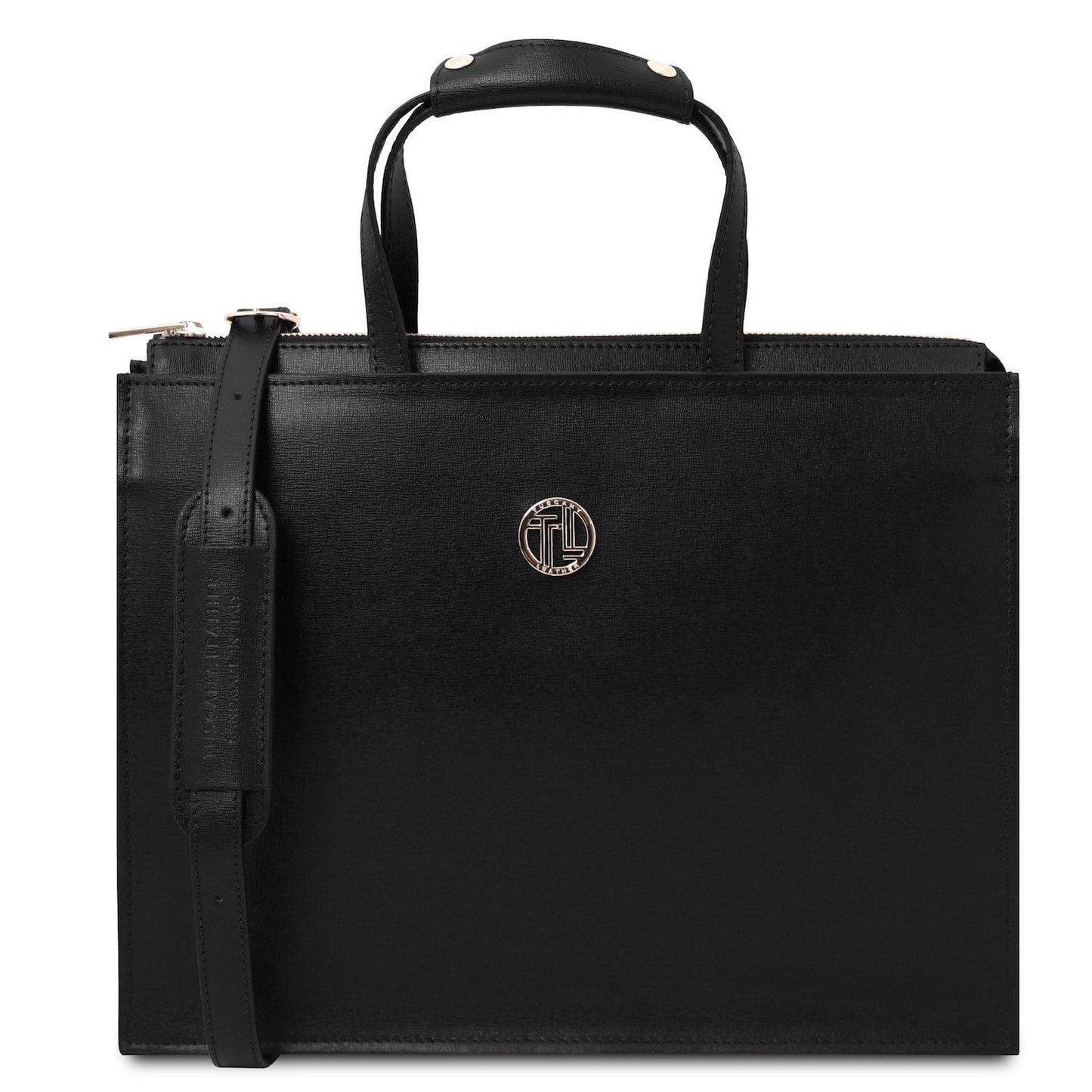 Palermo - Saffiano Italian leather briefcase 3-compartment for women | TL141369 - Premium Leather briefcases - Shop now at San Rocco Italia