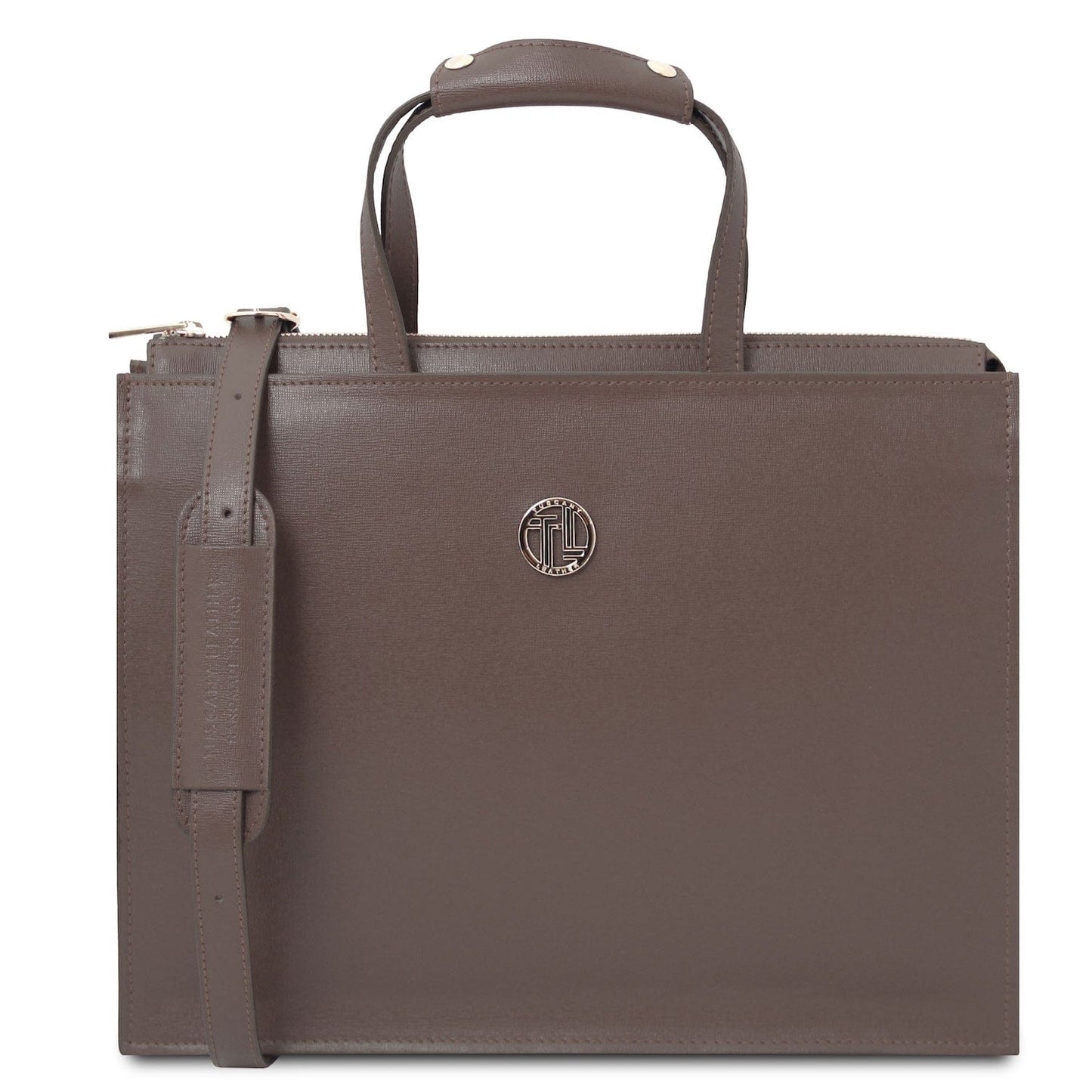 Palermo - Saffiano Italian leather briefcase 3-compartment for women | TL141369 - Premium Leather briefcases - Shop now at San Rocco Italia