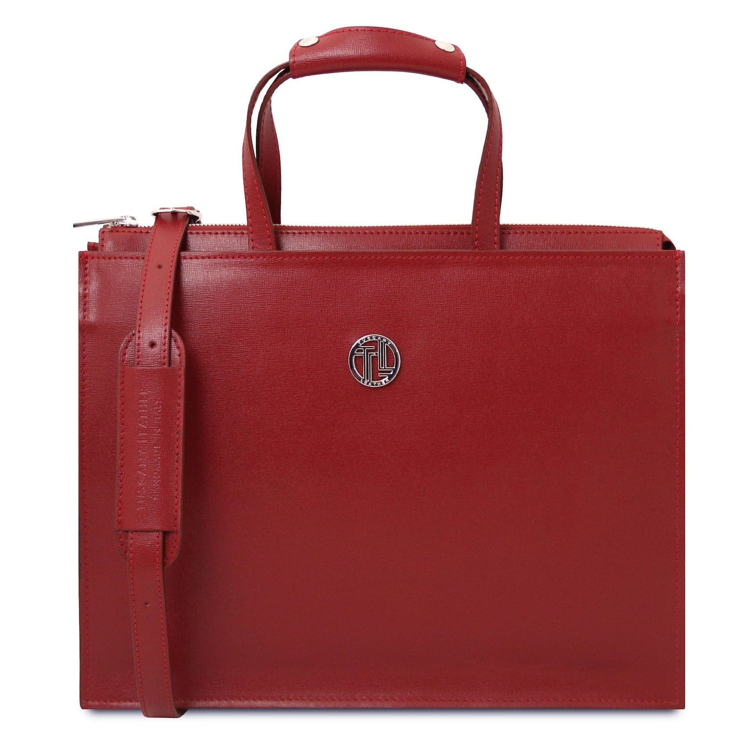 Palermo - Saffiano Italian leather briefcase 3-compartment for women | TL141369 - Premium Leather briefcases - Shop now at San Rocco Italia