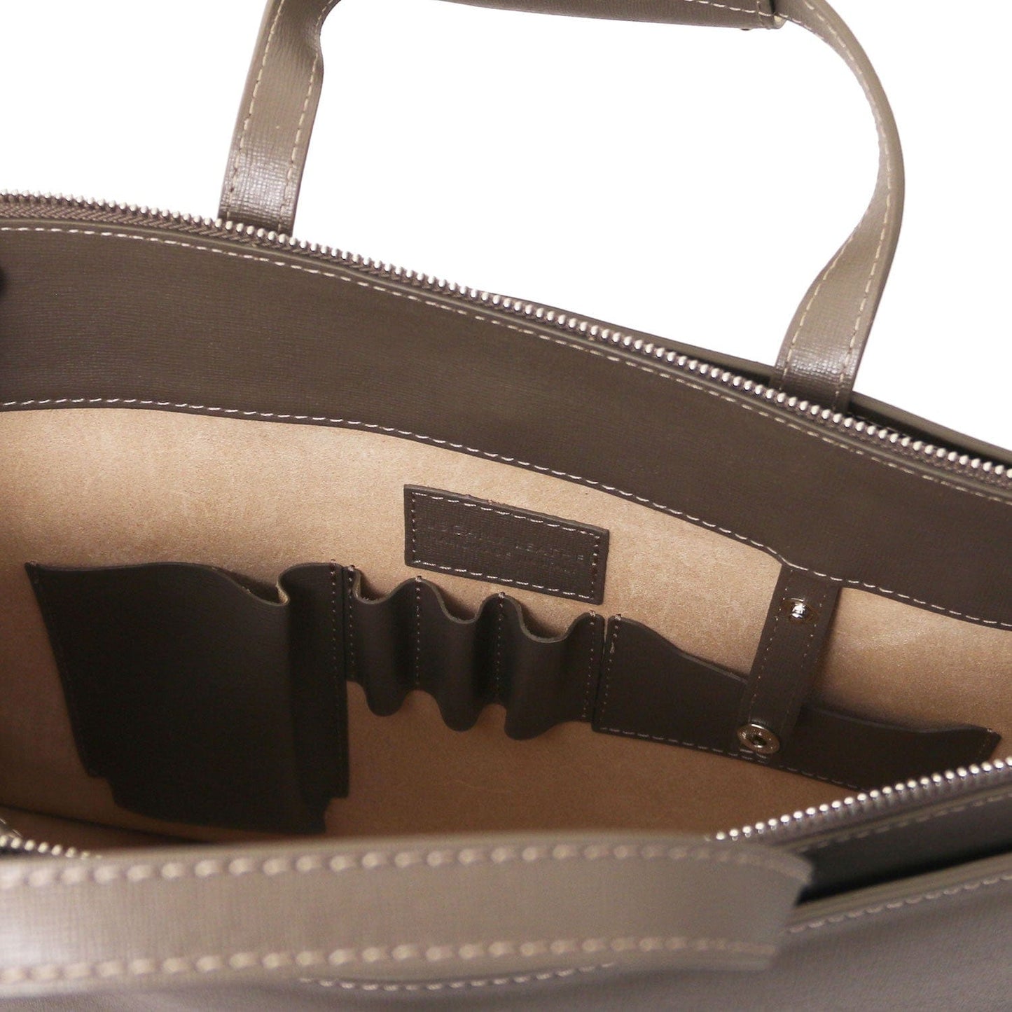 Palermo - Saffiano Italian leather briefcase 3-compartment for women | TL141369 - Premium Leather briefcases - Shop now at San Rocco Italia