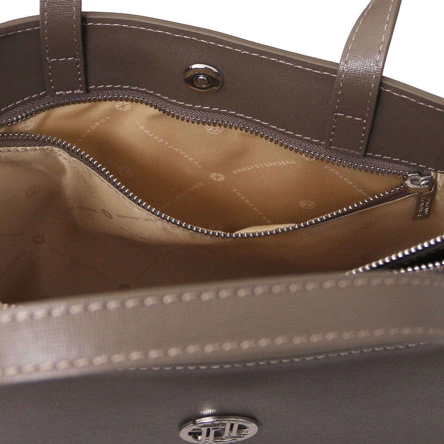 Palermo - Saffiano Italian leather briefcase 3-compartment for women | TL141369 - Premium Leather briefcases - Shop now at San Rocco Italia