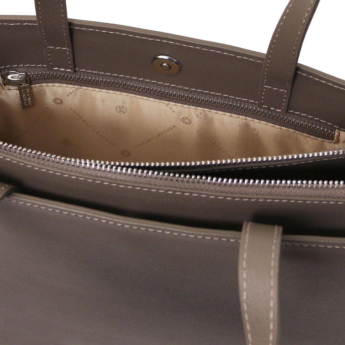 Palermo - Saffiano Italian leather briefcase 3-compartment for women | TL141369 - Premium Leather briefcases - Shop now at San Rocco Italia