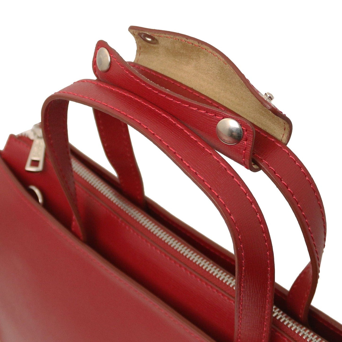 Palermo - Saffiano Italian leather briefcase 3-compartment for women | TL141369 - Premium Leather briefcases - Shop now at San Rocco Italia