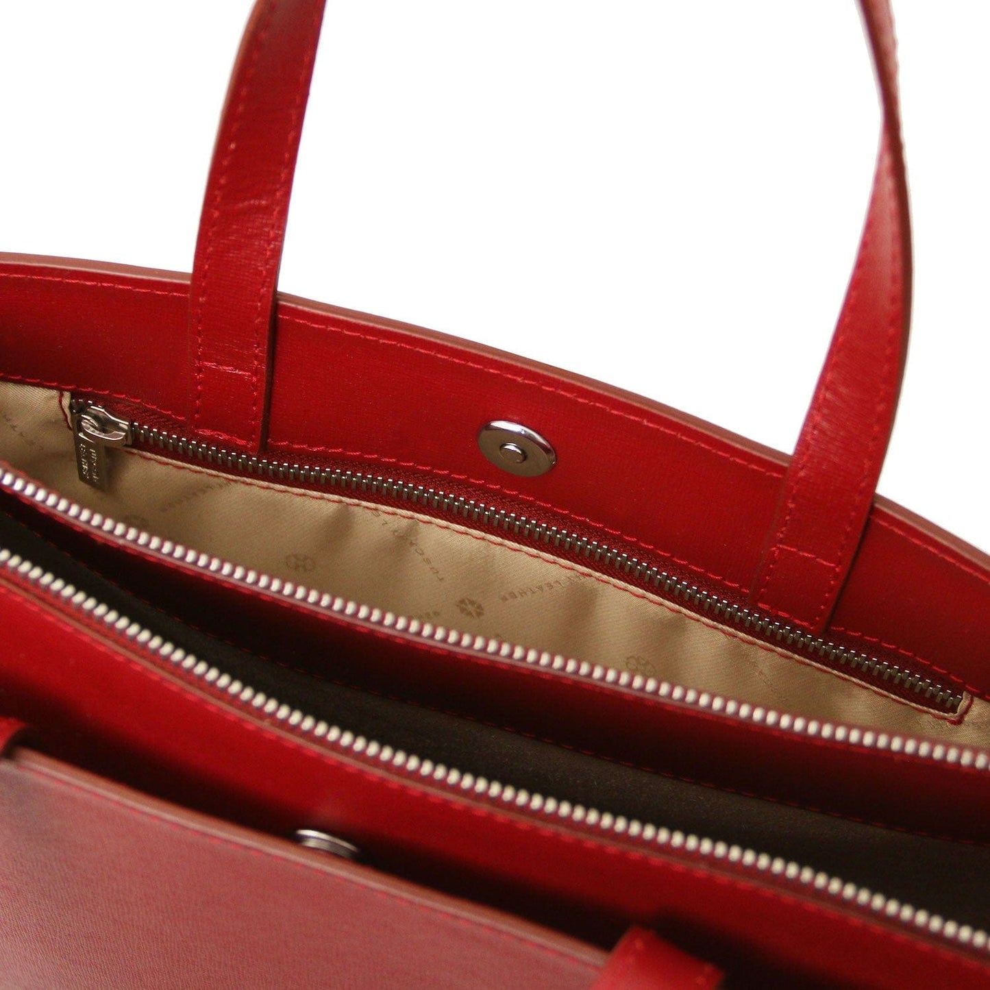 Palermo - Saffiano Italian leather briefcase 3-compartment for women | TL141369 - Premium Leather briefcases - Shop now at San Rocco Italia