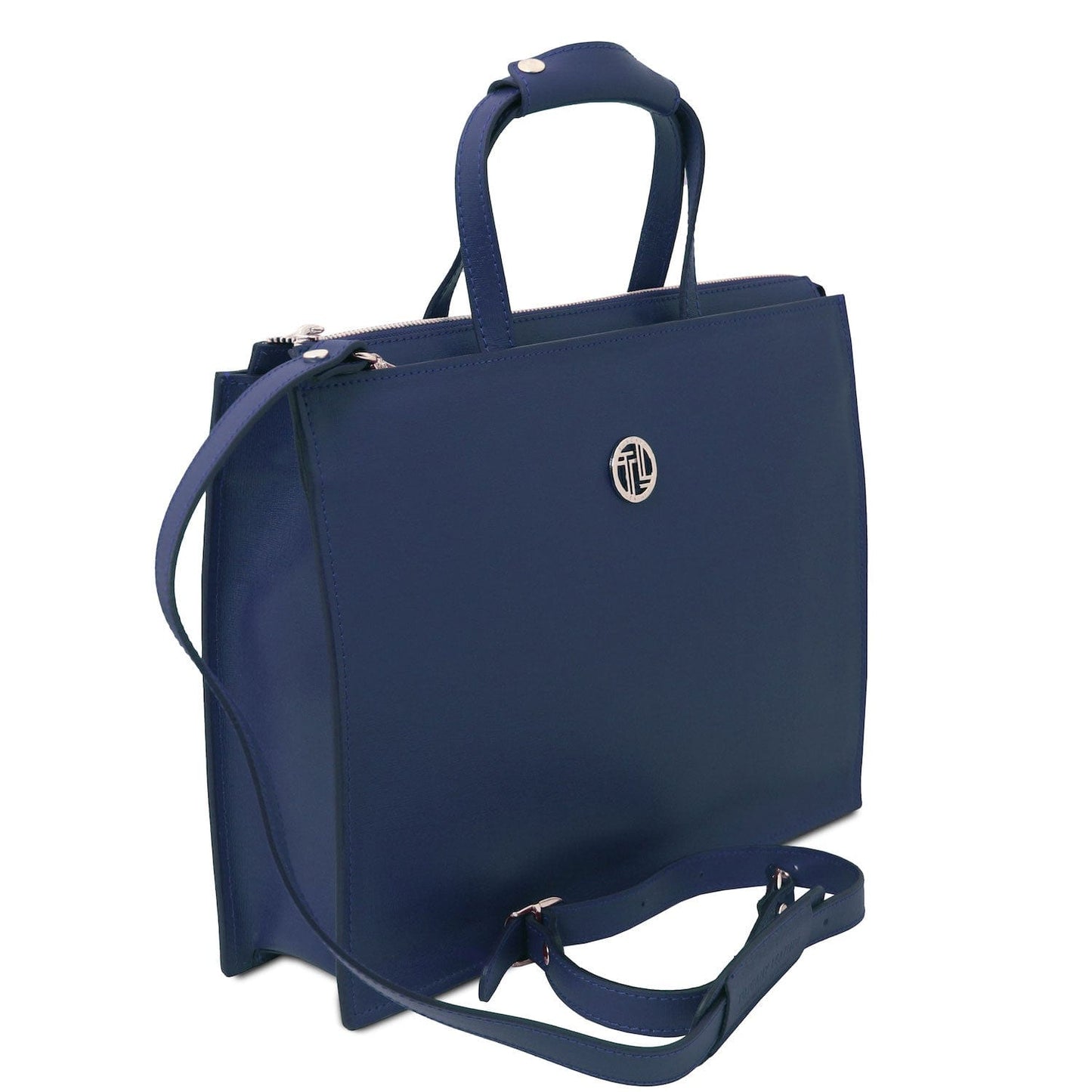 Palermo - Saffiano Italian leather briefcase 3-compartment for women | TL141369 - Premium Leather briefcases - Shop now at San Rocco Italia