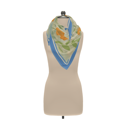 Scarves Papaveri e Fiordalisi Silk Scarf San Rocco Italia