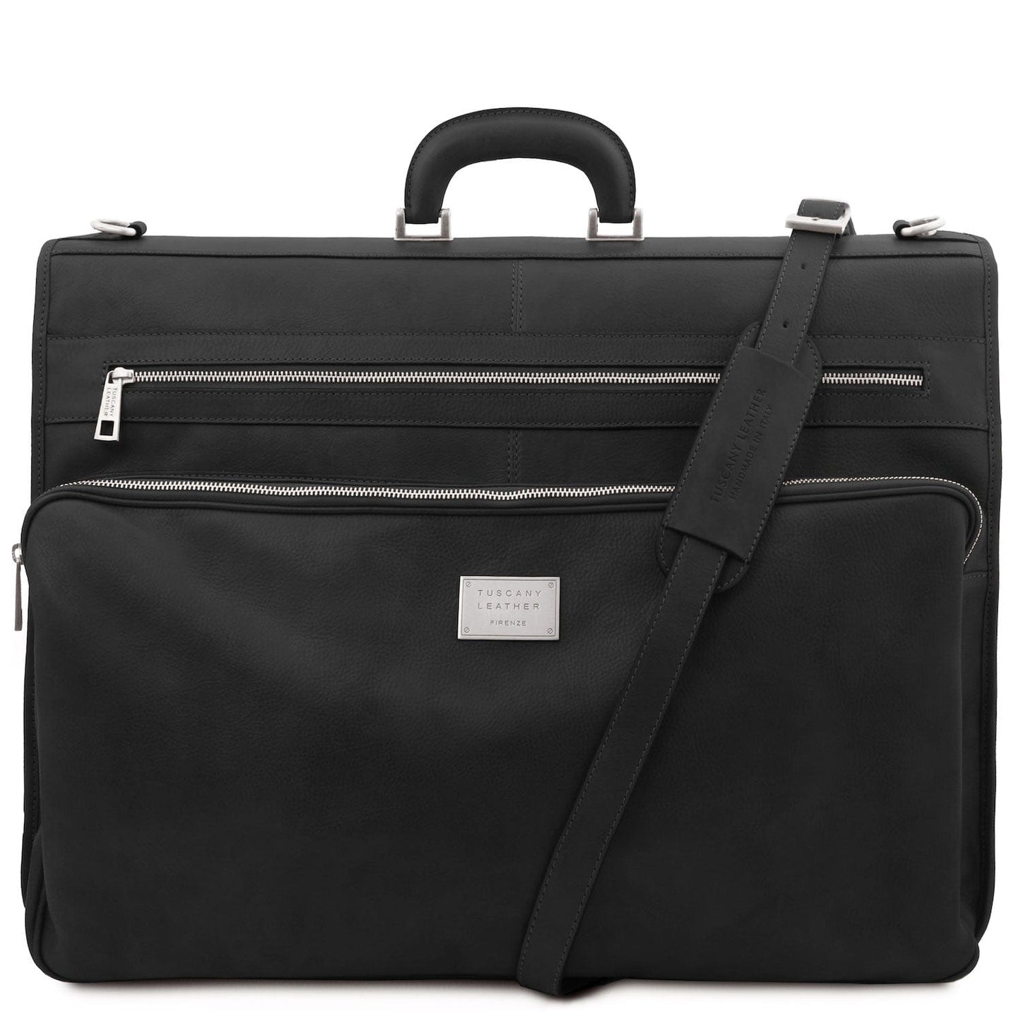 Leather garment bags Black Papeete - Leather Garment Bag | TL142337 suiter bag San Rocco Italia