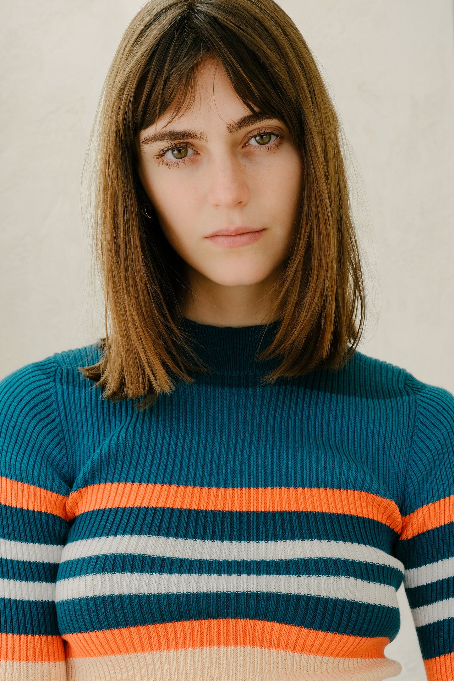 Knitwear Pima Cotton Stripes Ribbed T-Shirt San Rocco Italia